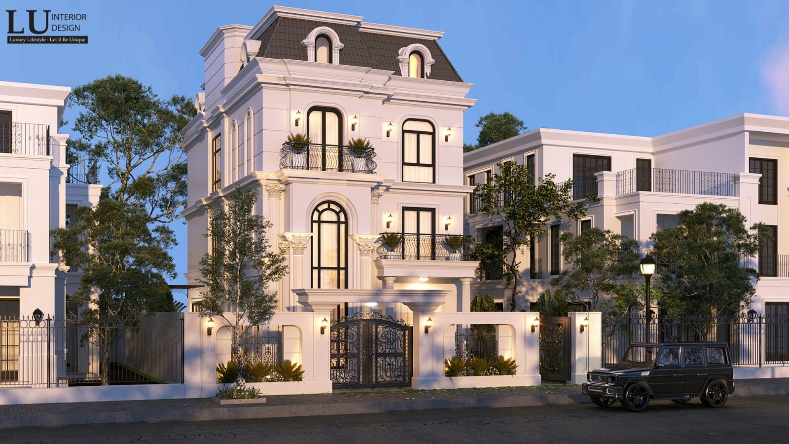 Thiết kế biệt thự cao cấp theo kiến trúc châu Âu của LU Design