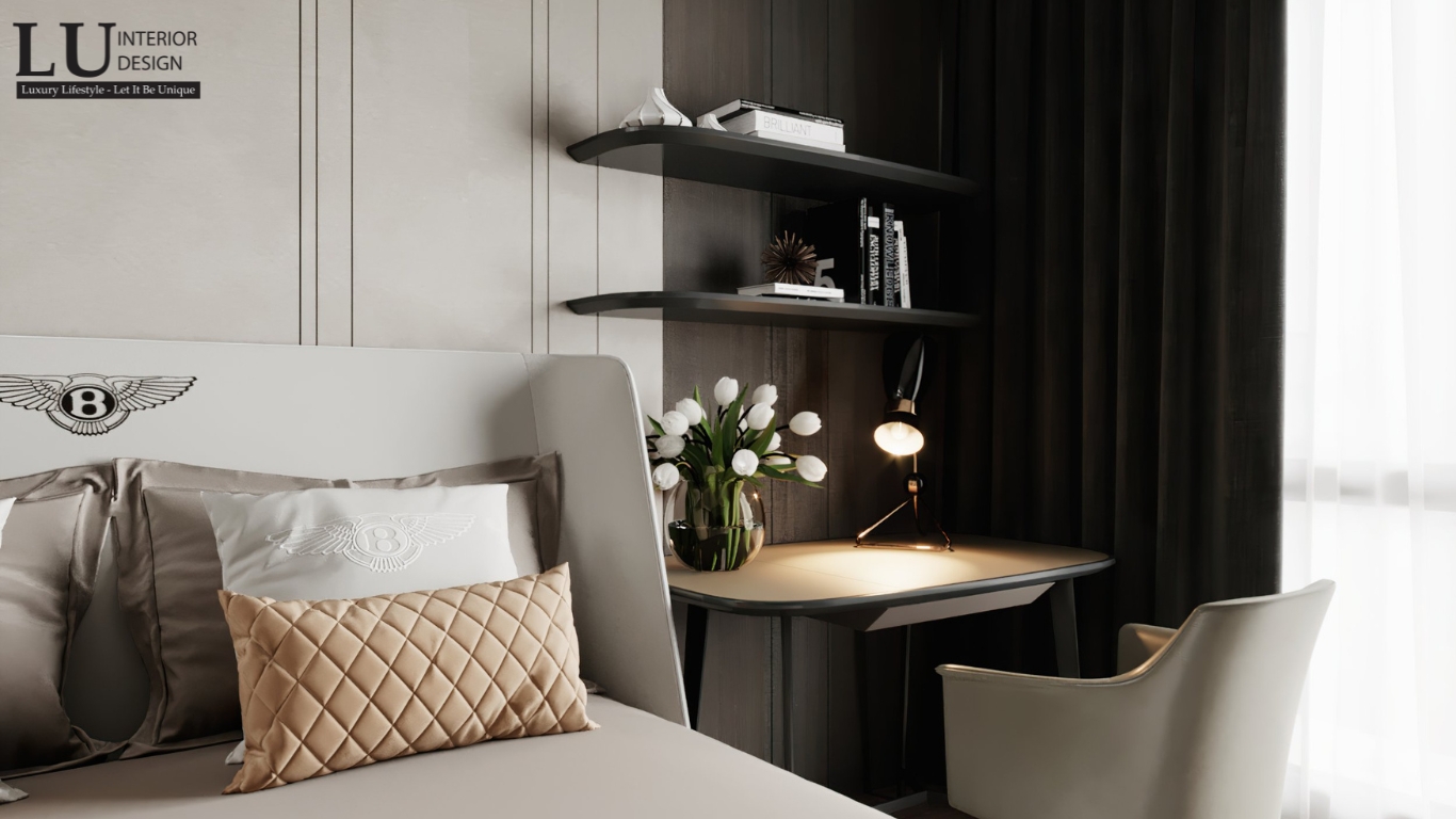 góc làm việc phòng ngủ penthouse Vũng Tàu hiện đại cổ điển